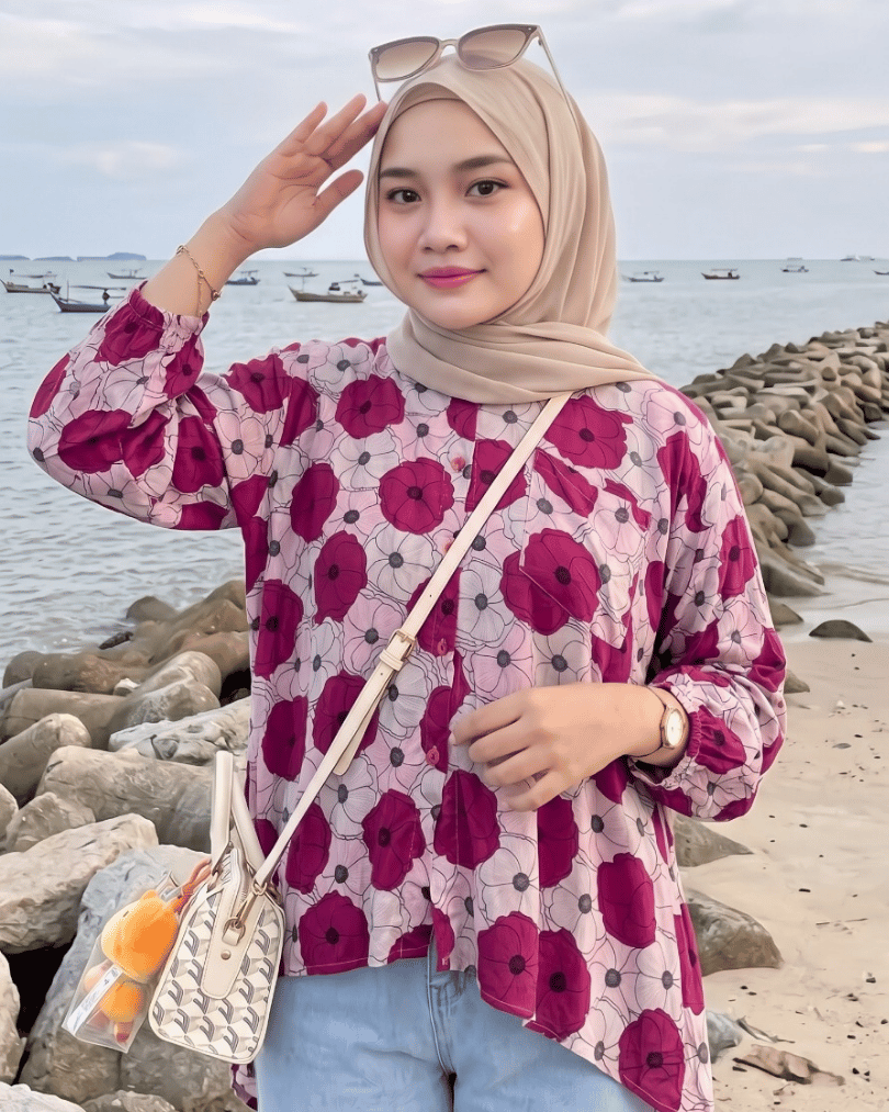 Kemeja Oversize Motif
